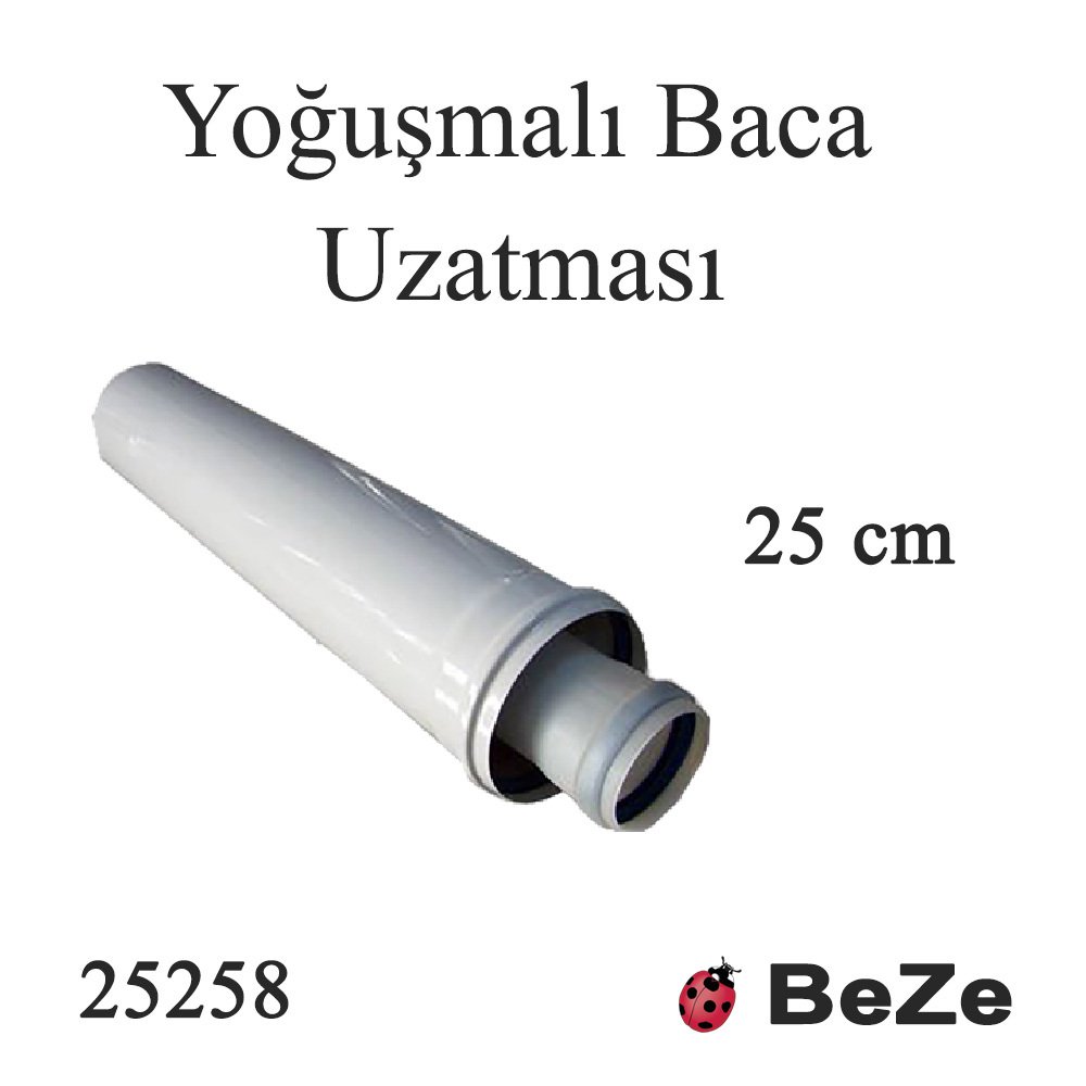Yoğuşmalı Uzatma Baca  25 cm
