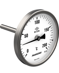 PAKKENS ARKA ÇIKIŞ Q100-350°C 10CM TERMOMETRE  Cl.2-G1/2''B
