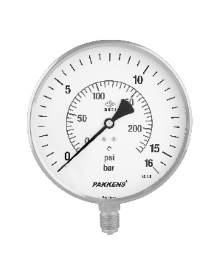 PAKKENS Ø160-10 BAR MANO.ALT.BAĞ.PASL. Cl.1,0-G1/2''B(DOLDURULABİLİR)
