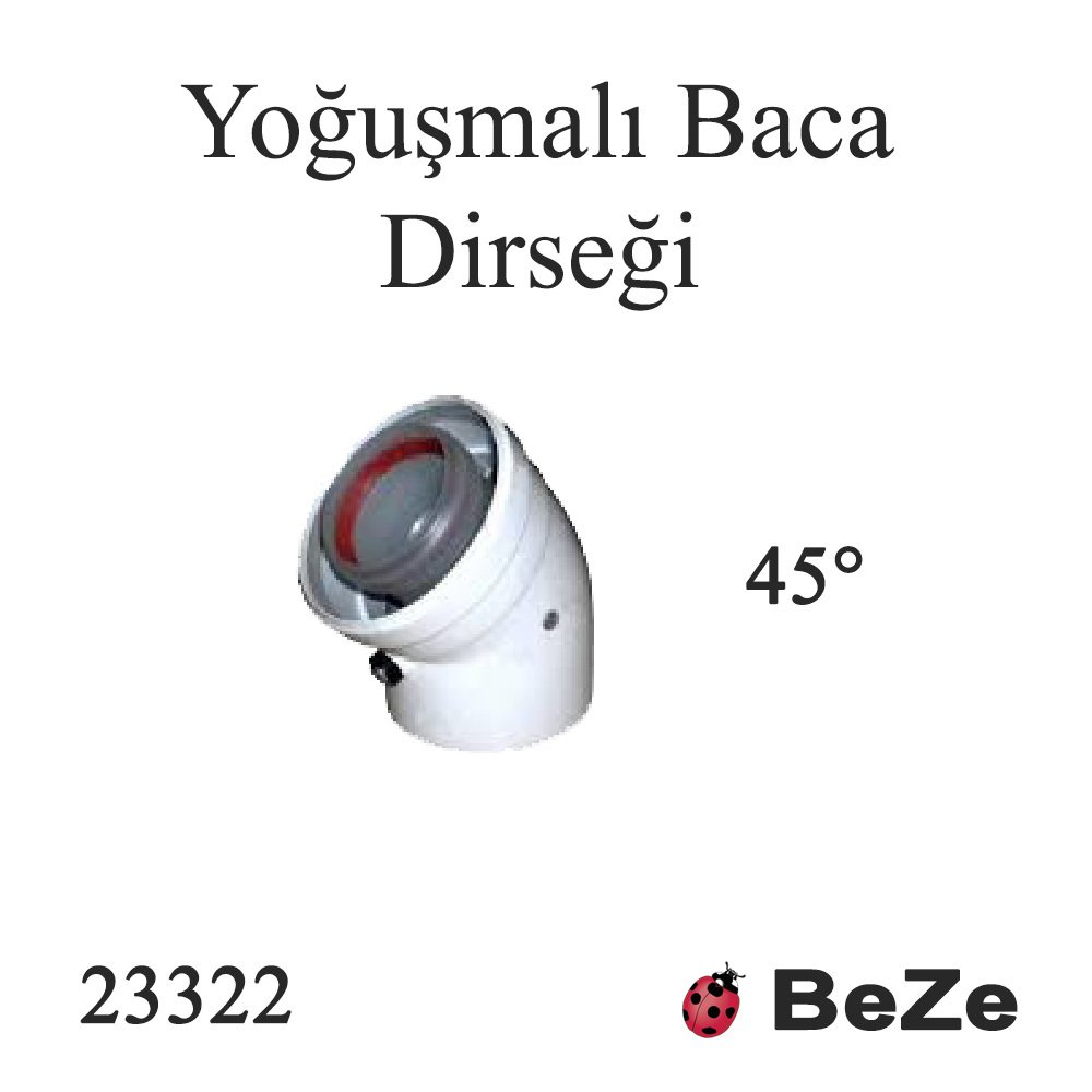 Yoğuşmalı Baca Dirseği 45°