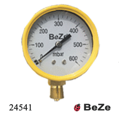 BEZE MANOMETRE SARI 0-100 MBAR