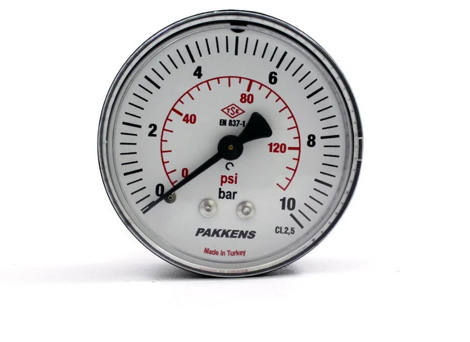PAKKENS Q50-10 BAR PLS MANOMETRE ARK. BAĞ. Cl.2,5 - G1/8''B