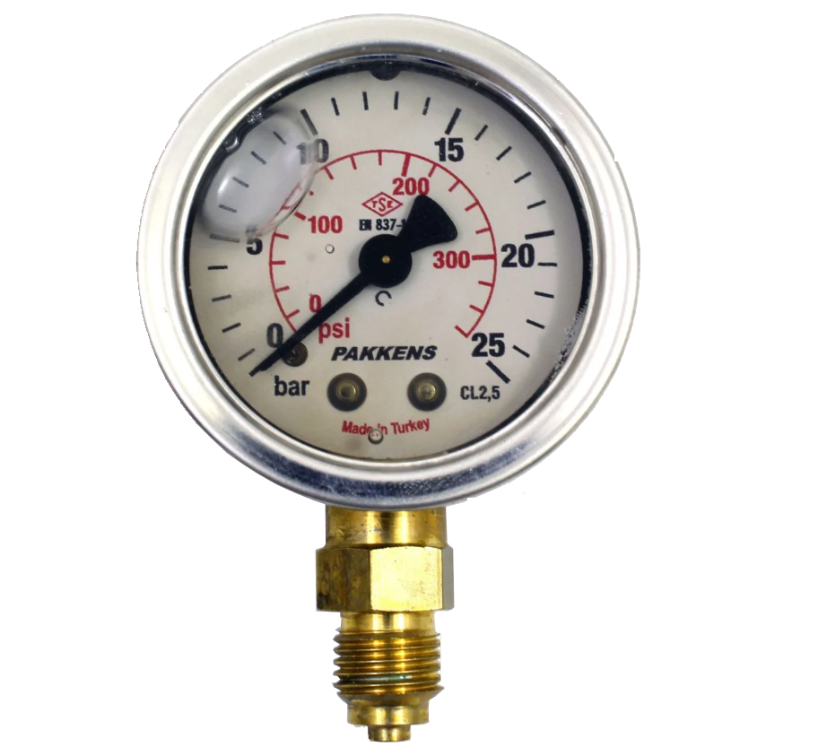 PAKKENS GLİSERİNLİ Q50-10 BAR MANOMETRE ALT BAĞ. Cl.2,5 - G1/4''B