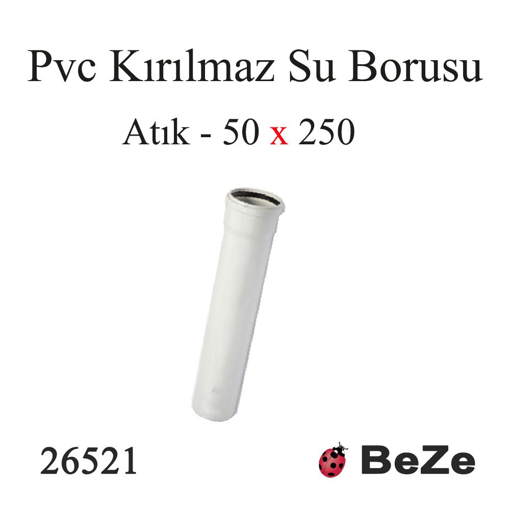 PVC 50*250 PP KIRILMAZ ATIK SU BORUSU