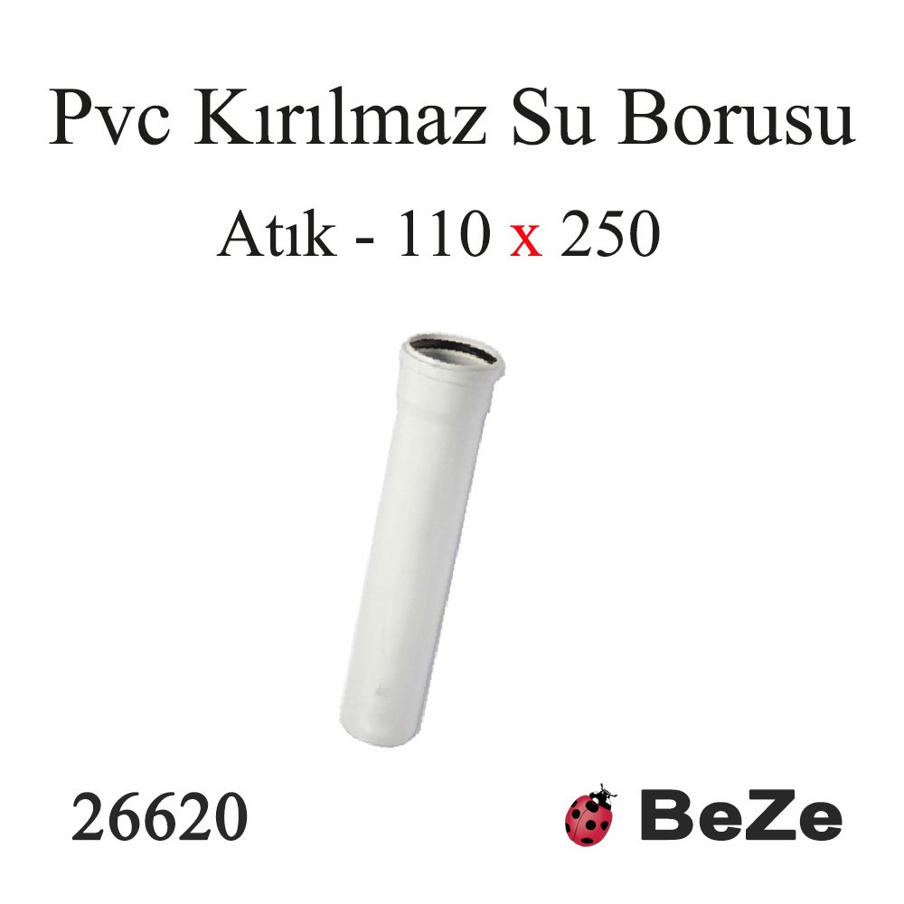 PVC 110*250 PP KIRILMAZ ATIK SU BORUSU
