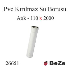 PVC 110*2000 PP KIRILMAZ ATIK SU BORUSU