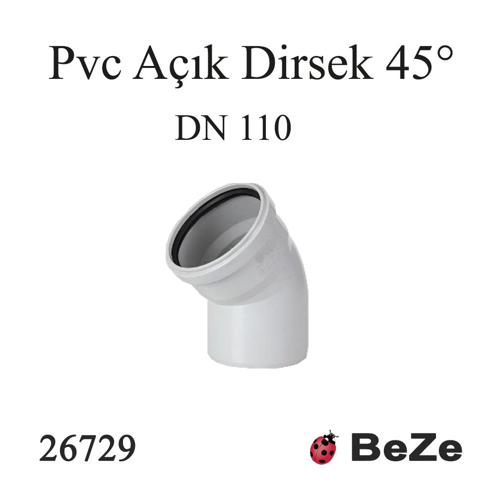 PVC AÇIK DİRSEK 110 PP