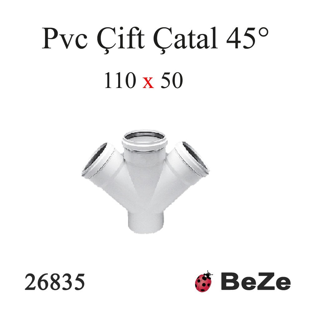 PVC ÇİFT ÇATAL 110/50 PP