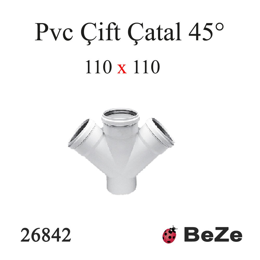 PVC ÇİFT ÇATAL 110/110 PP