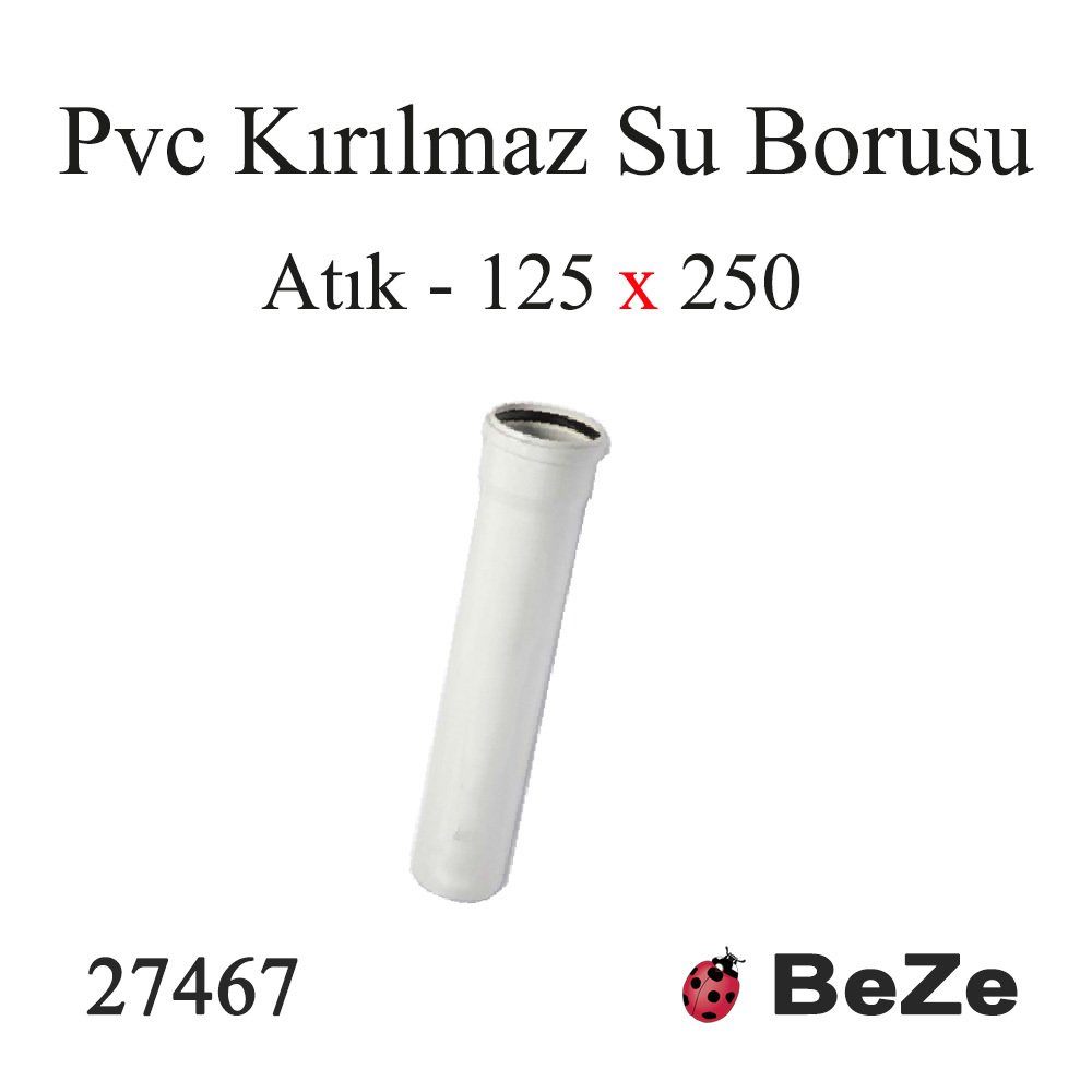 PVC KIRILMAZ ATIK SU BORUSU 125*250 PP