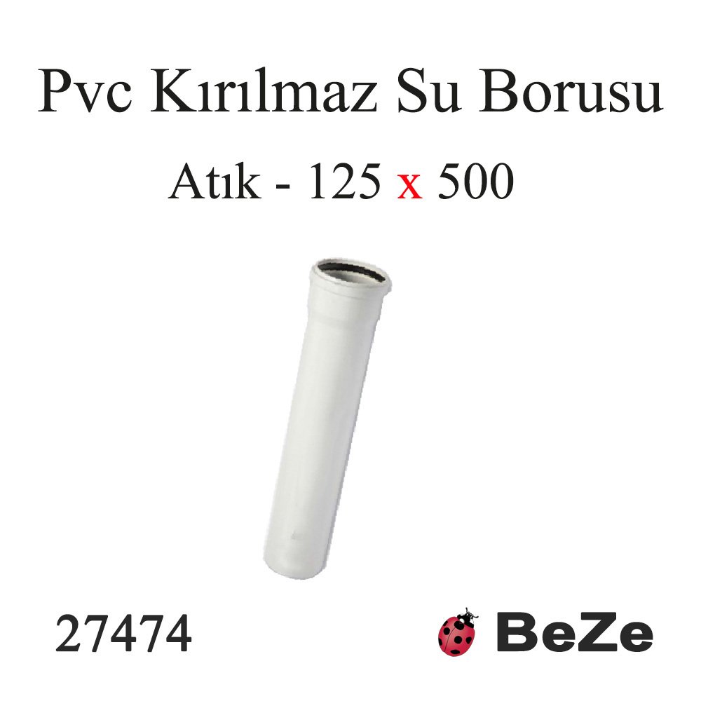PVC KIRILMAZ ATIK SU BORUSU 125*500 PP