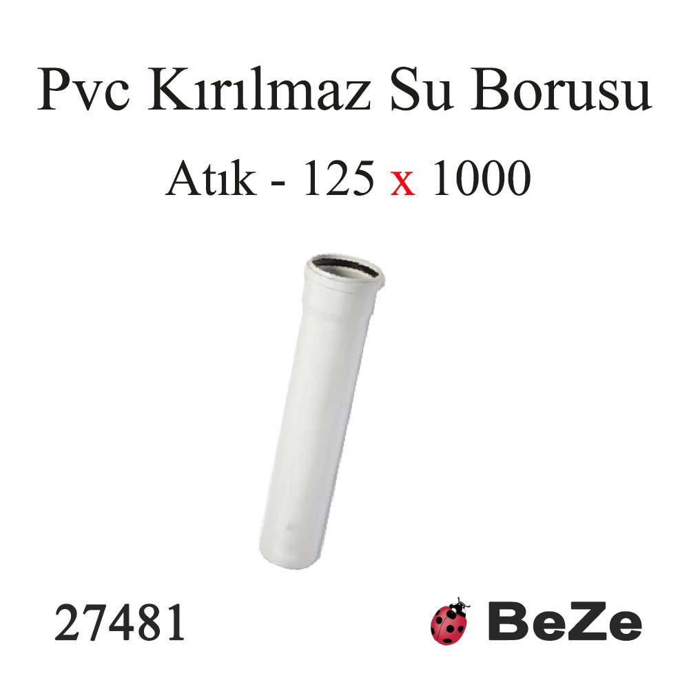 1VC KIRILMAZ ATIK SU BORUSU 125*1000 PP