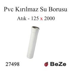 PVC KIRILMAZ ATIK SU BORUSU 125*2000 PP