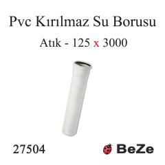 PVC KIRILMAZ ATIK SU BORUSU 125*3000 PP
