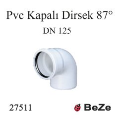PVC KAPALI  DİRSEK  125 PP