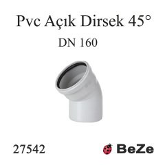 PVC AÇIK DİRSEK 160 PP